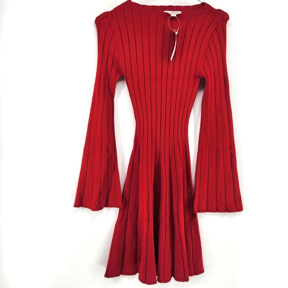 J. Crew Dresses & Skirts - J. Crew Women's XS Deep Ruby Red Rib Knit Mini Sweater Dress NWT